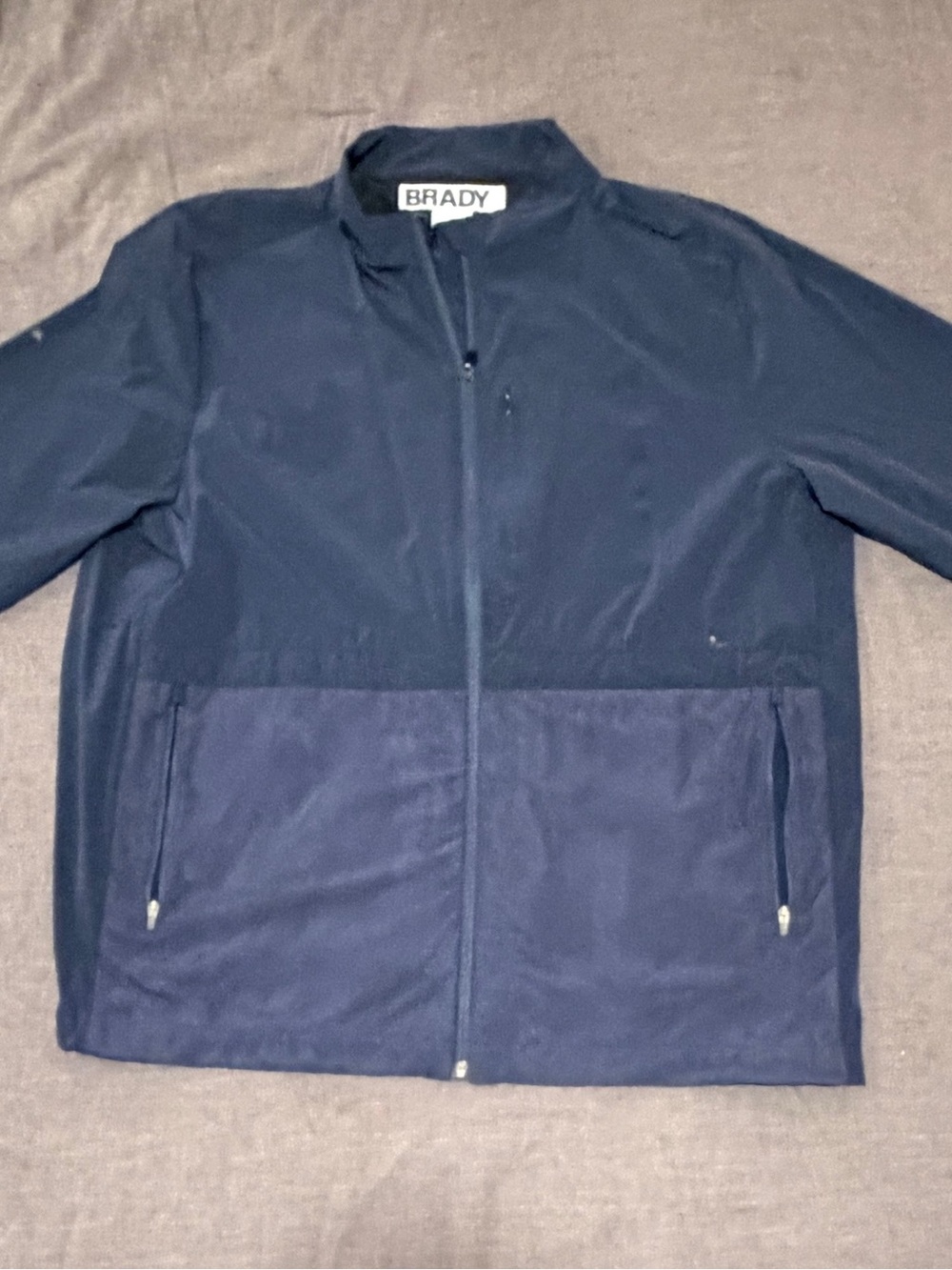 BRADY Navy Lightweight Zip Shirt Jacket